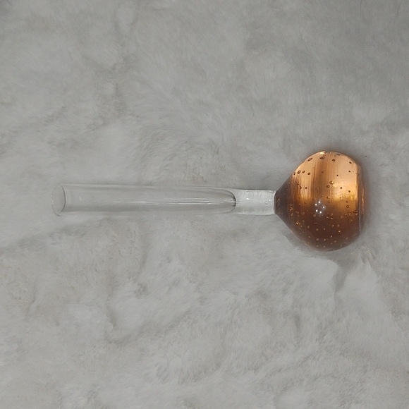 Vintage Murano Style Controlled Bubbles Pink Glass Ball Bud Vase - Picture 3 of 8